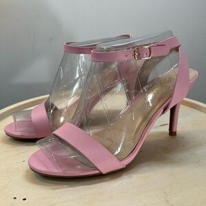 Barbie Pink LuLus Ankle Strap 2” Heel Sandals Size 7m